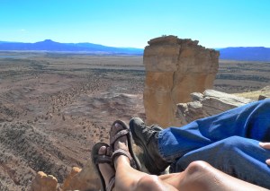 Feet on Chimney Rock